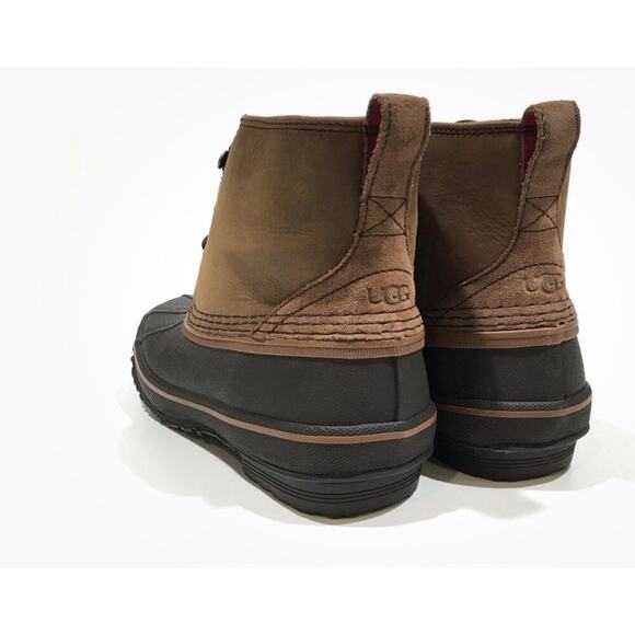 UGG Zetik Waterproof Duck Boots -Chestnut Leather -Men’s US 13 - Picture 1 of 10